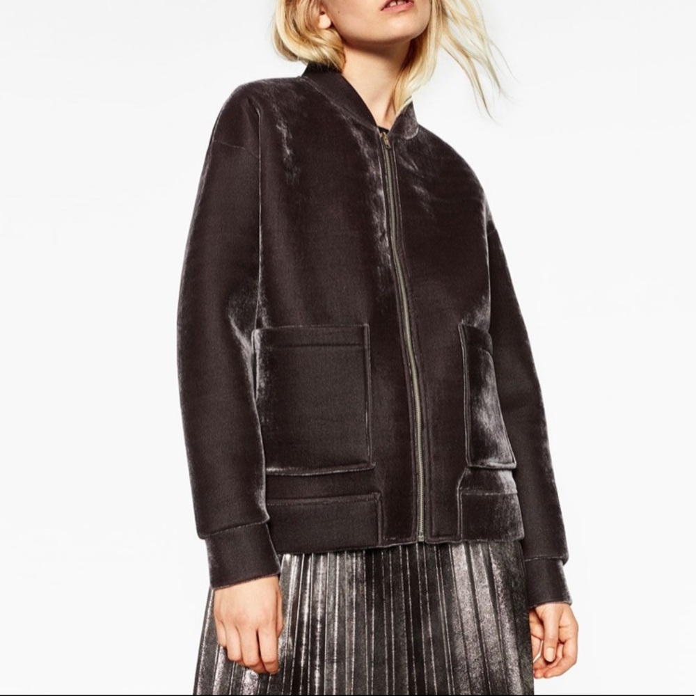 ZARA Oversized Velvet Blazer